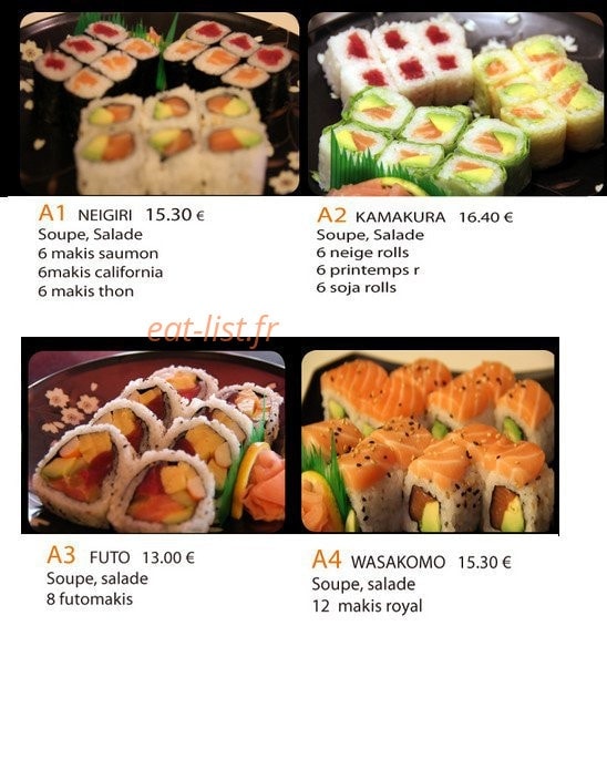 Sushi Antony — carte page 4