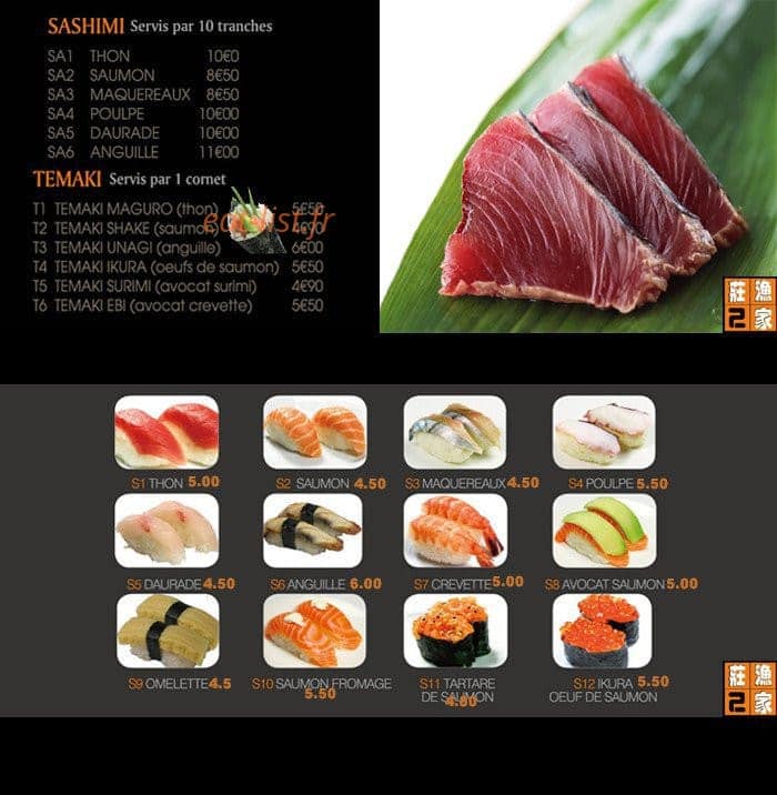 Sushi Antony — carte page 9