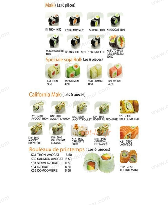 Sushi Antony — carte page 8