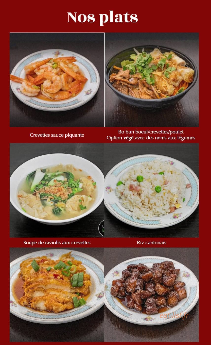 Traiteur Ji Wei — carte page 1