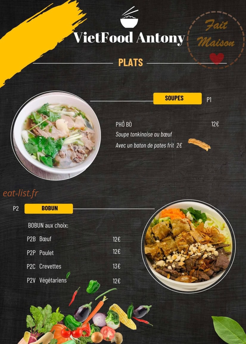 VietFood — carte page 3