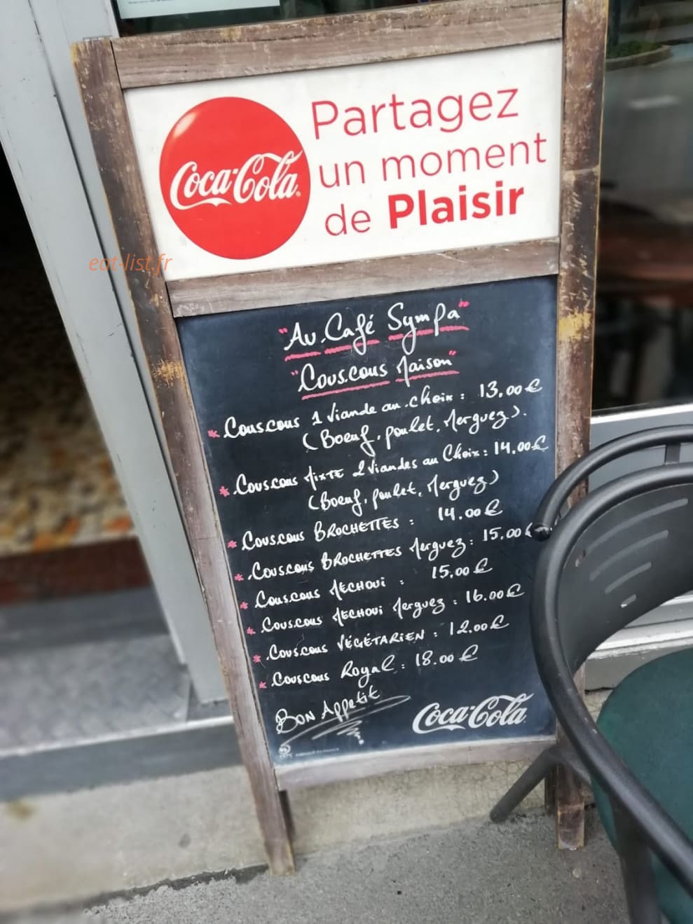 Au café sympa — carte page 3