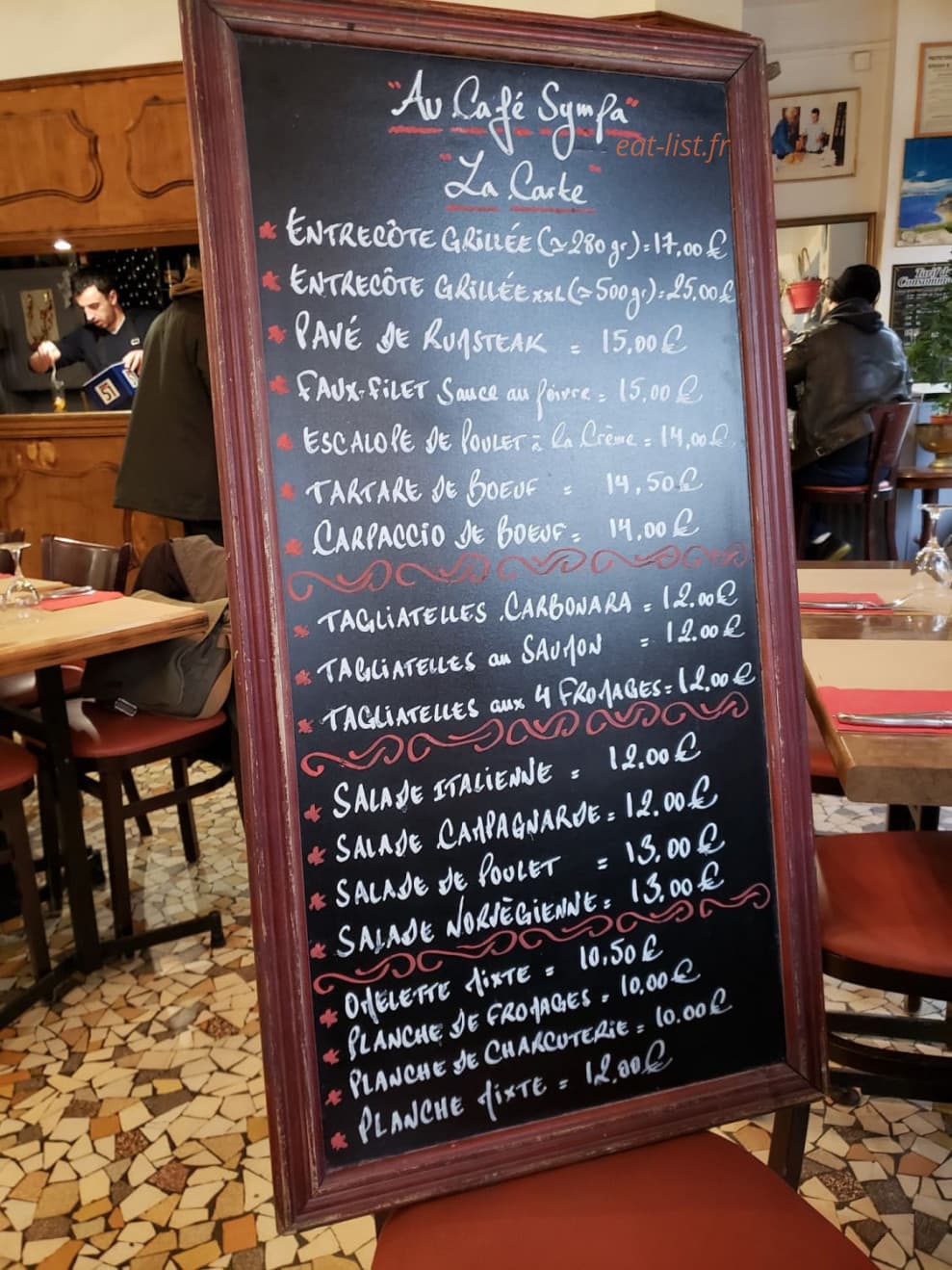 Au café sympa — carte page 2