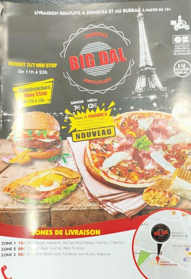 Big Dal — carte page 1