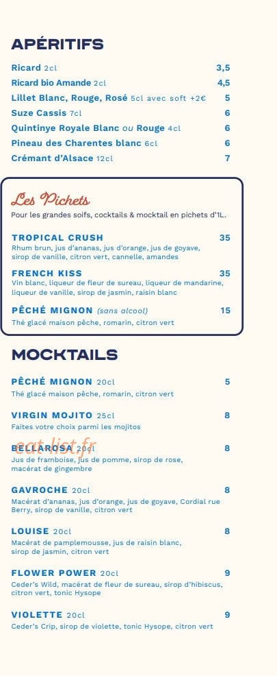 French Kiss — carte page 9