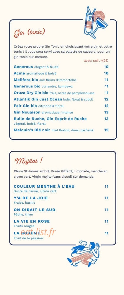 French Kiss — carte page 11