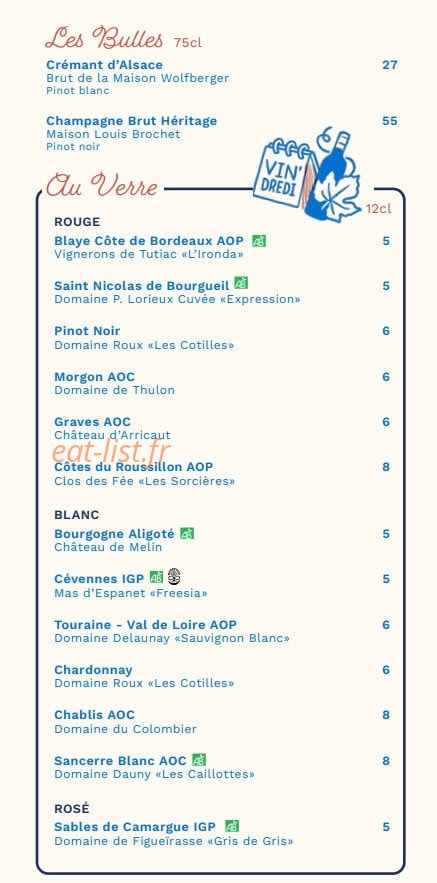 French Kiss — carte page 13