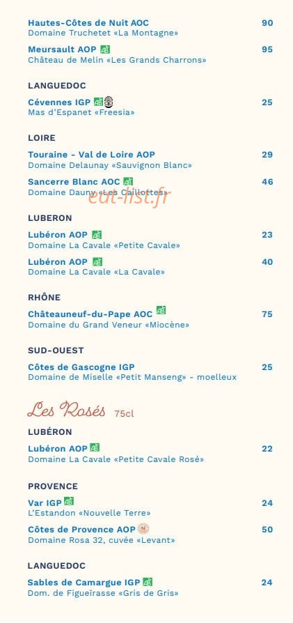 French Kiss — carte page 16