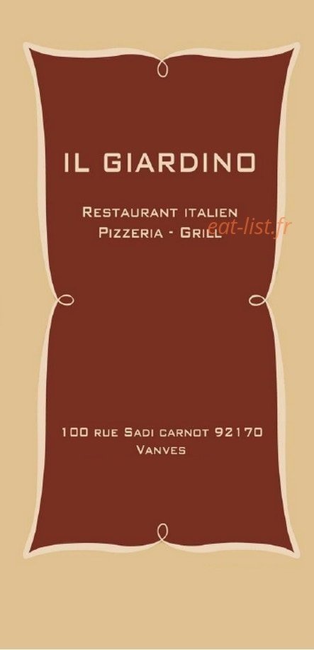 Il Giardino — carte page 1