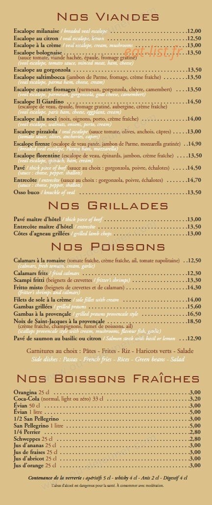 Il Giardino — carte page 9