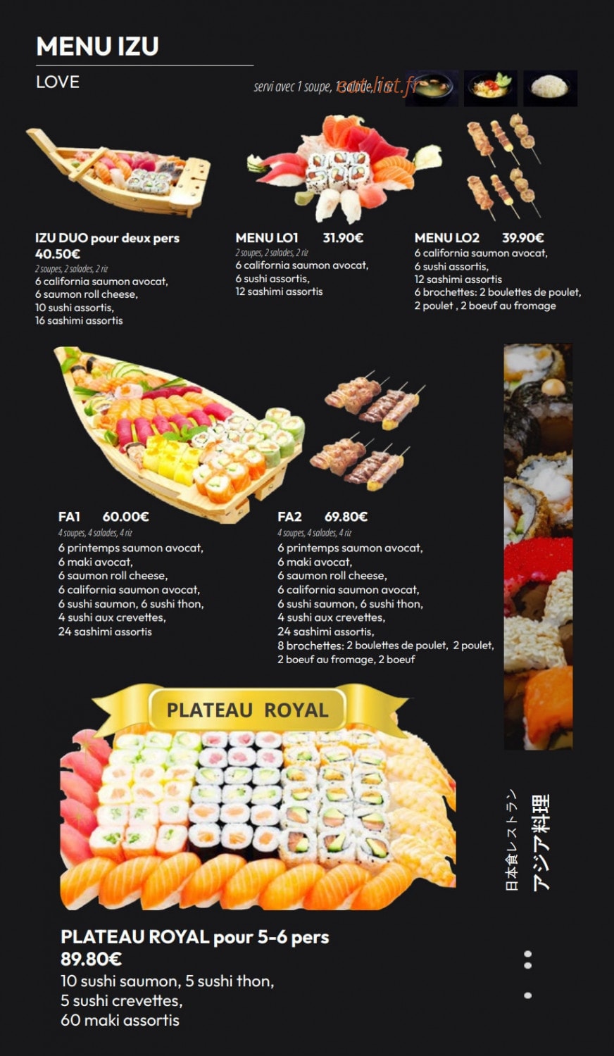 Izu Sushi — carte page 10
