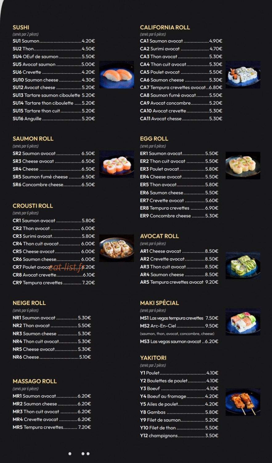 Izu Sushi — carte page 3
