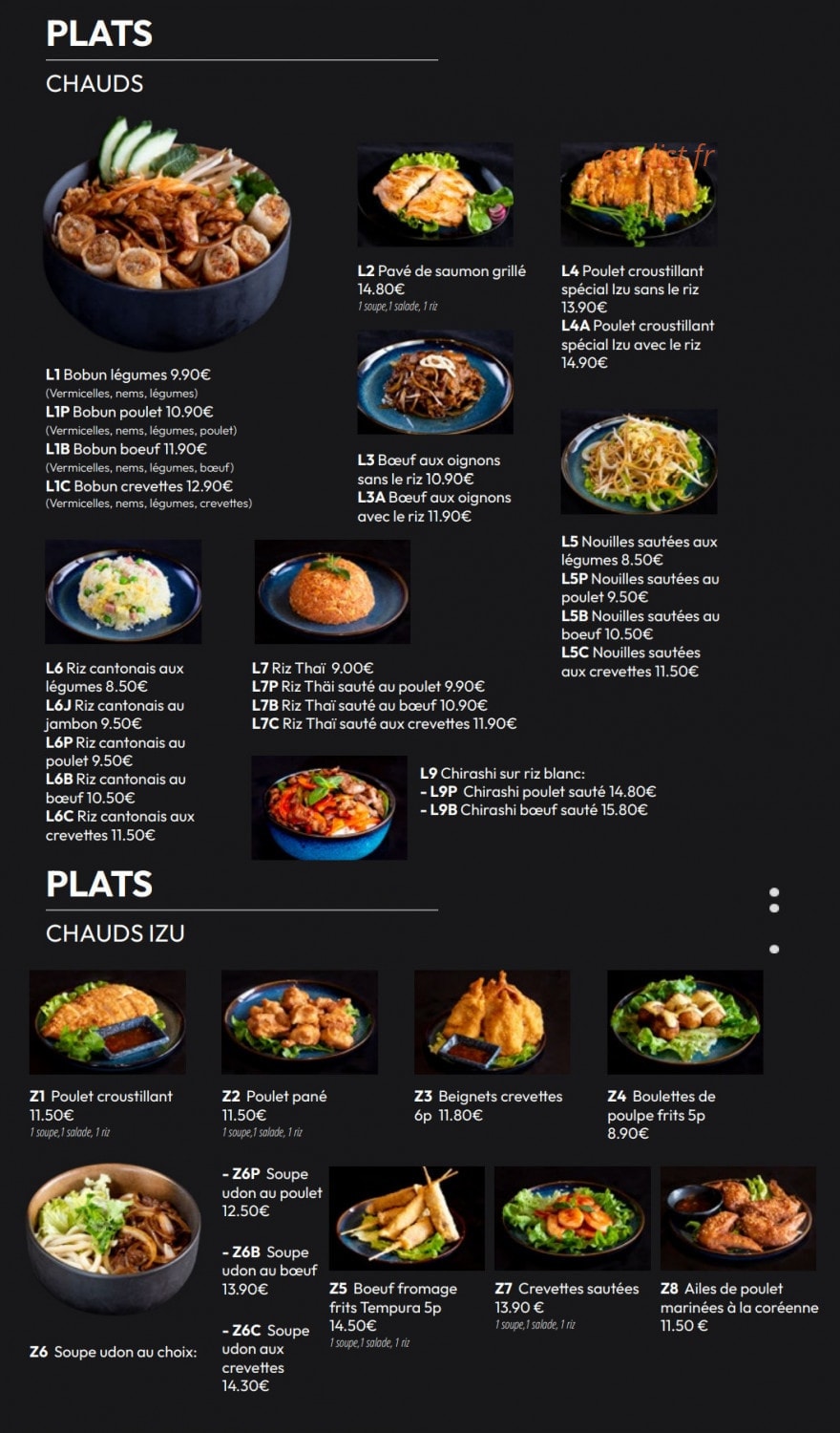 Izu Sushi — carte page 4
