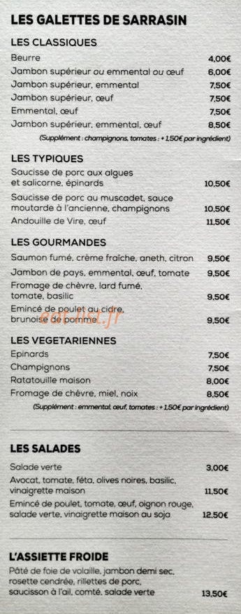 La Girafe — carte page 1