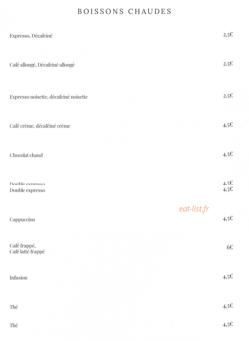La Villa — carte page 15