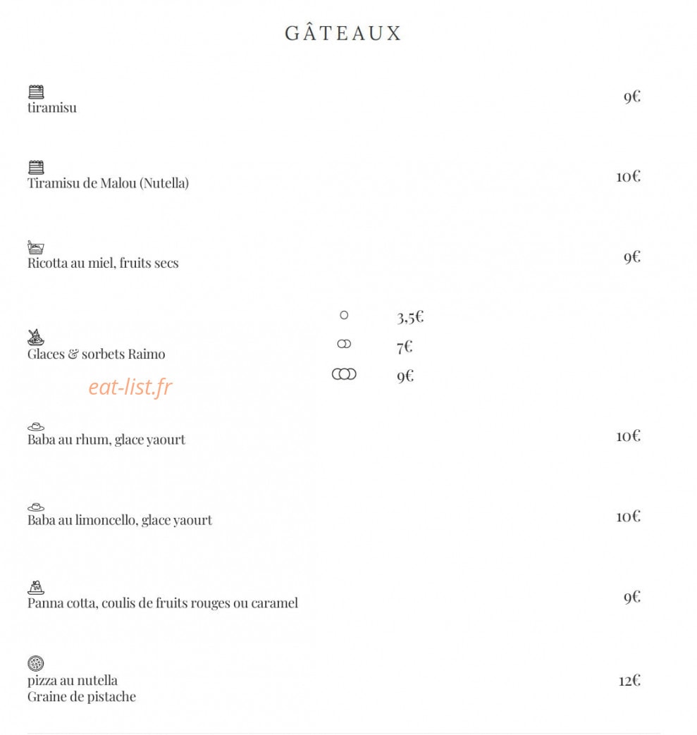 La Villa — carte page 6