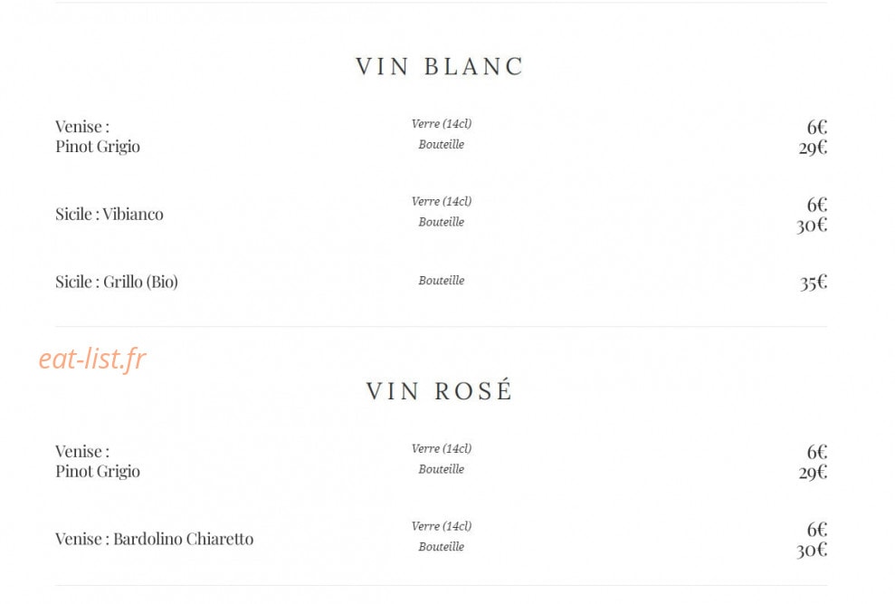 La Villa — carte page 8