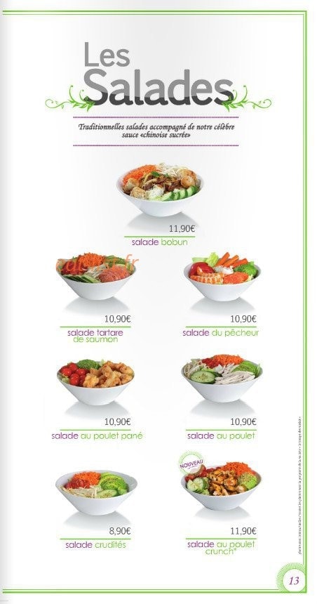 Le temps des Sushis — carte page 13