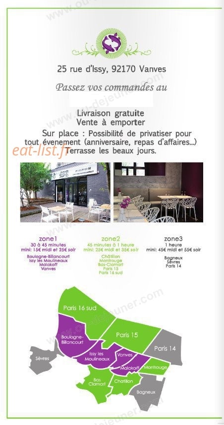 Le temps des Sushis — carte page 2