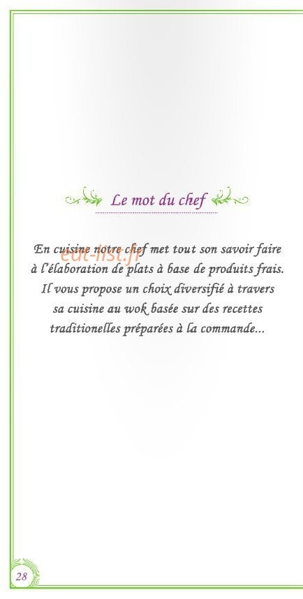 Le temps des Sushis — carte page 28