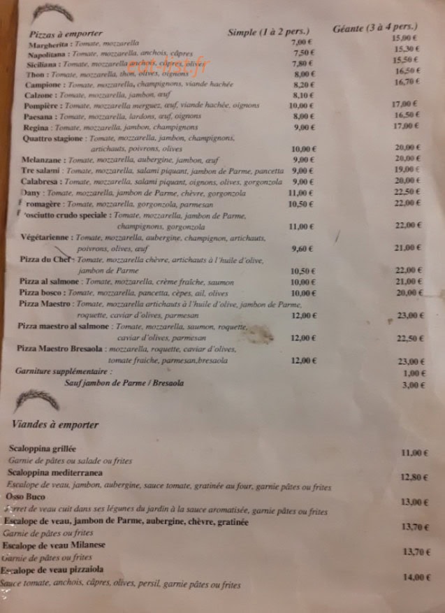Spiga d'Oro 2 — carte page 1