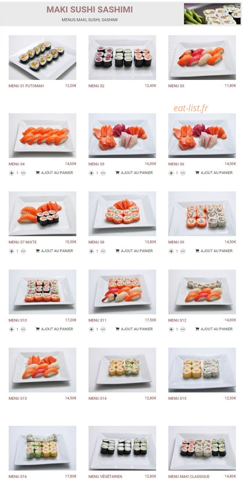 Sushi Do — carte page 14