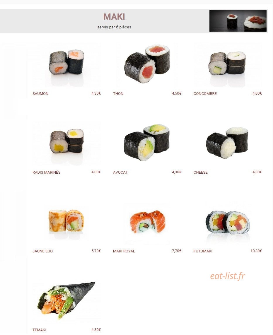 Sushi Do — carte page 4