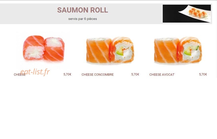 Sushi Do — carte page 3