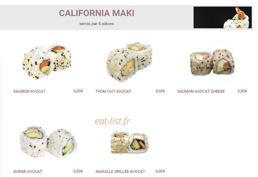 Sushi Do — carte page 5