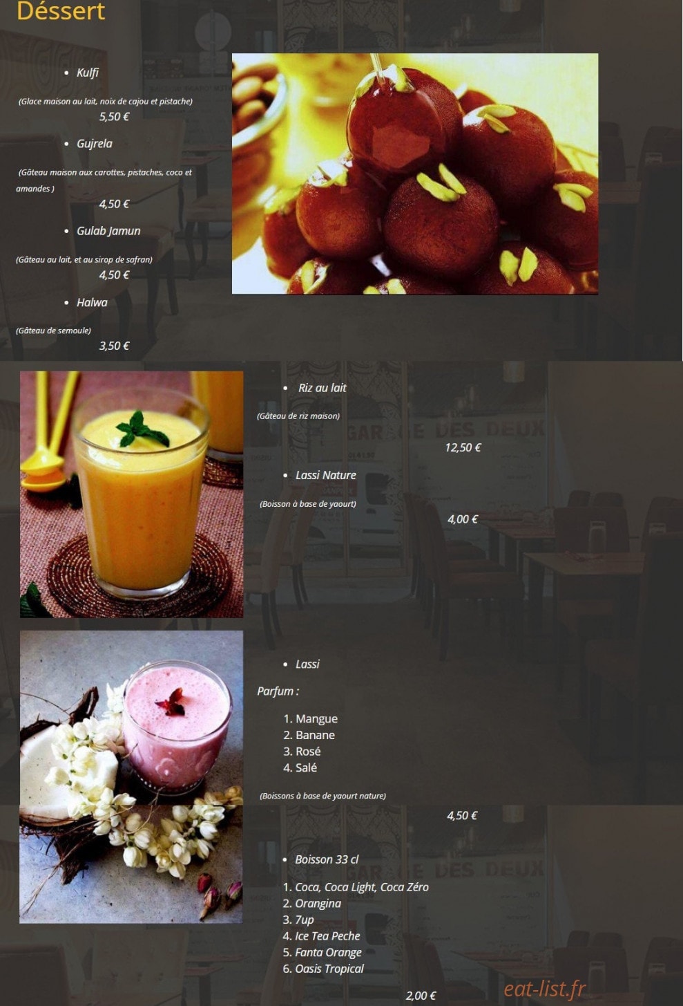 Tandoori Kitchen — carte page 6