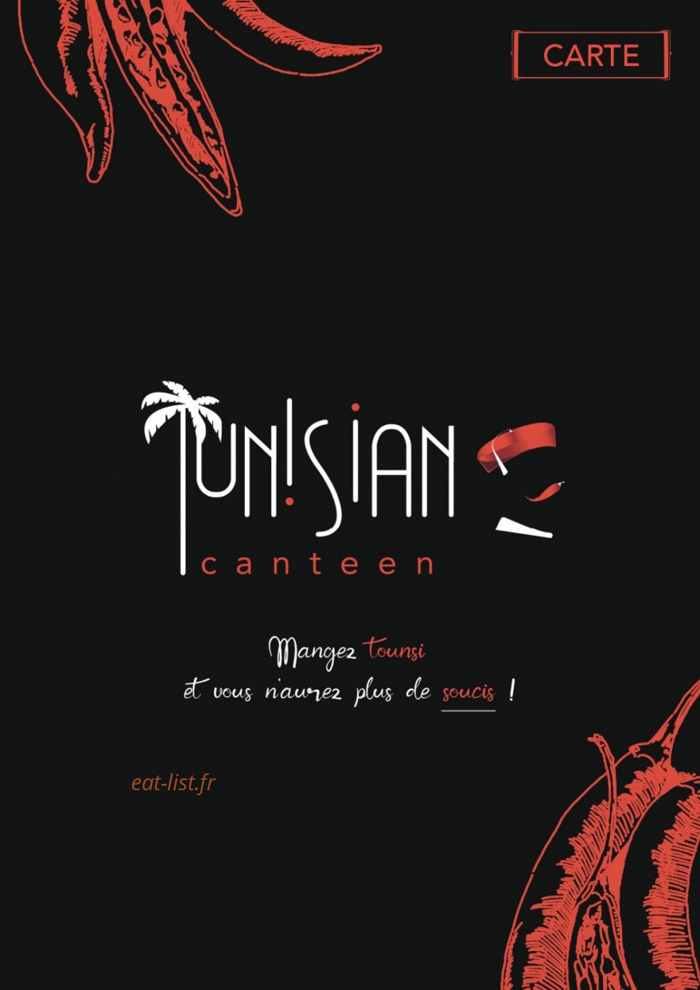 Tunisian Canteen — carte page 1