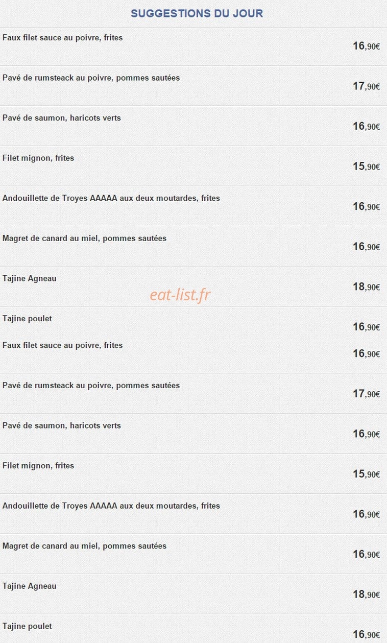 Café de la Paix — carte page 3
