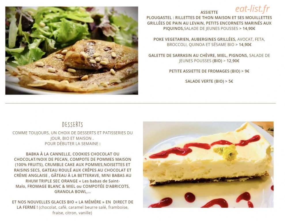 Café Moune — carte page 2