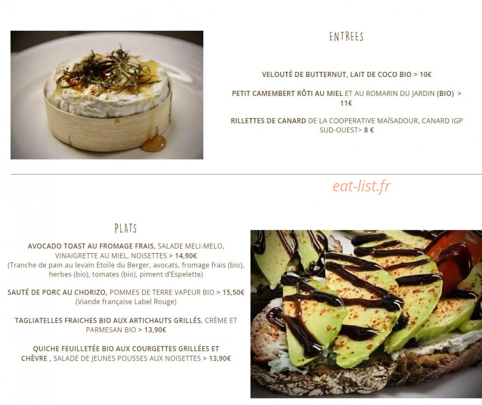 Café Moune — carte page 1