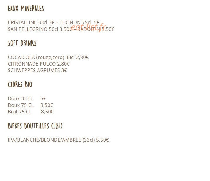 Café Moune — carte page 5
