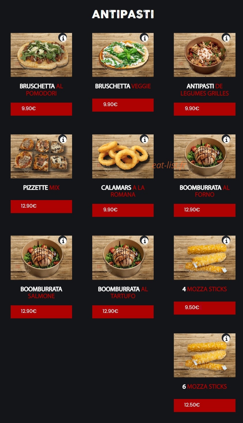 Eat’alian — carte page 1