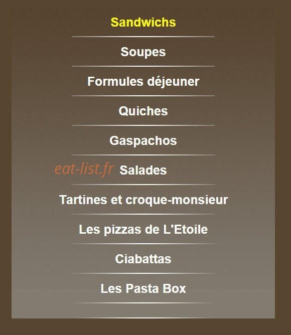 L'Etoile du Berger — carte page 5