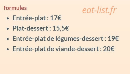La Petite Cantine — carte page 1