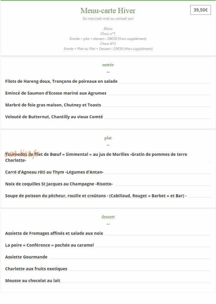La Terrasse De L'Etang — carte page 2