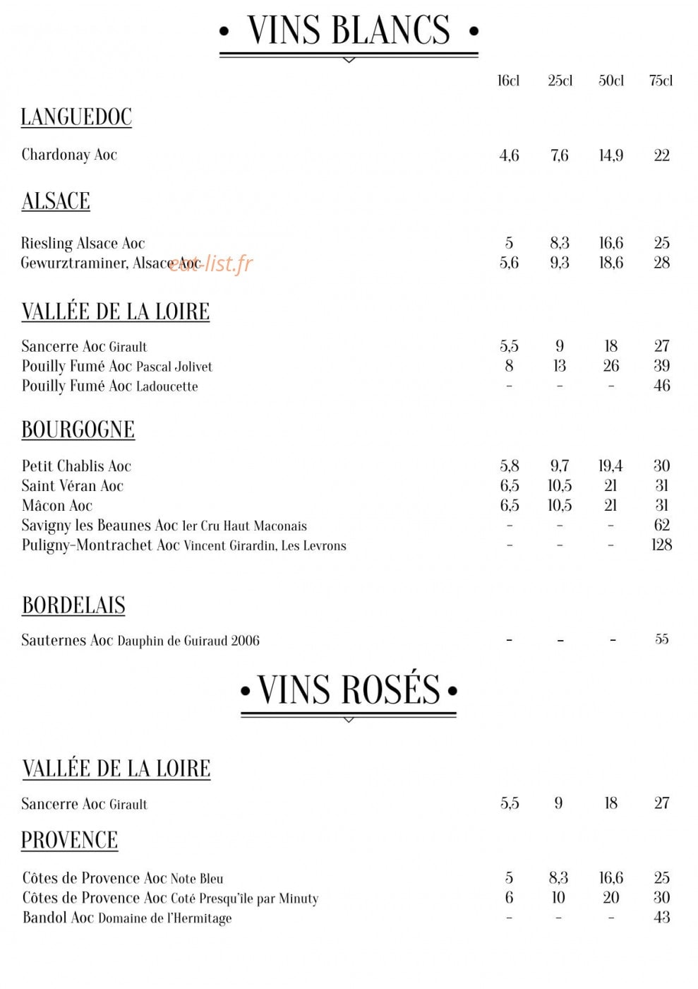 Le Central — carte page 6