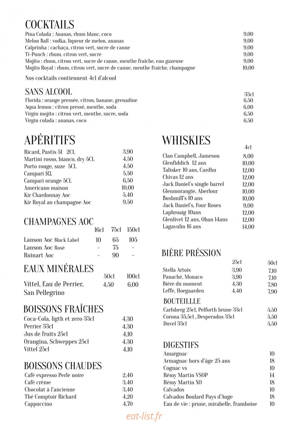 Le Central — carte page 8