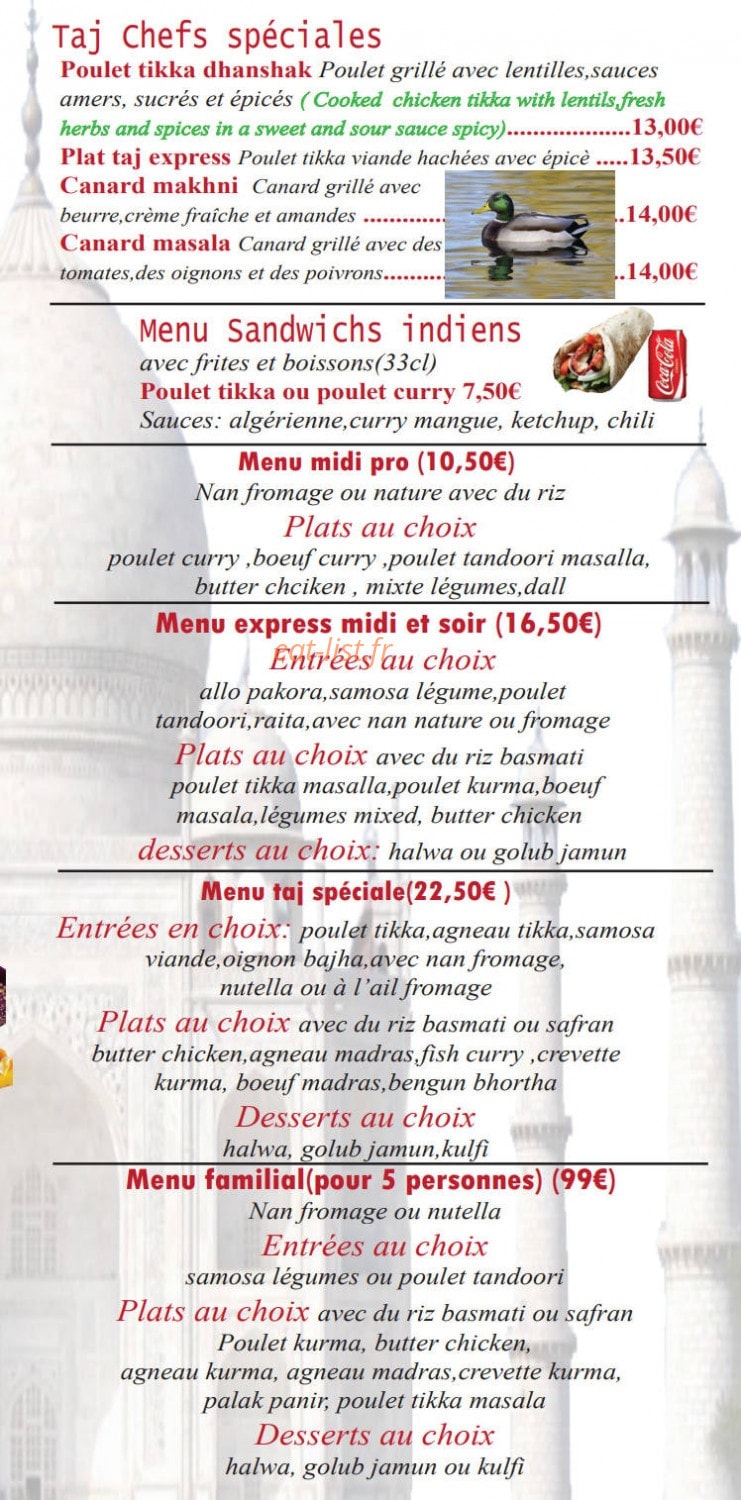 Tajmahal Express — carte page 6