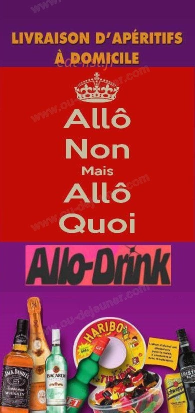 Allô Drink — carte page 1