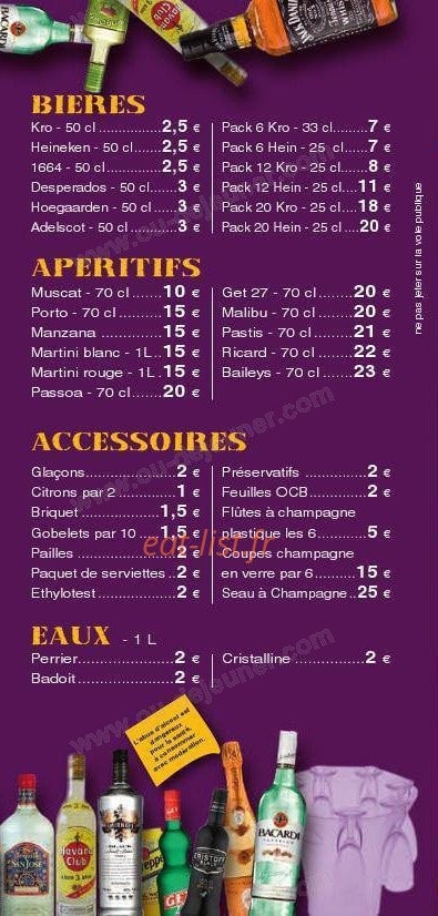 Allô Drink — carte page 6