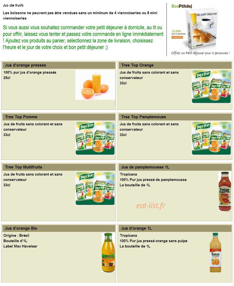 Allo Petit Déjeuner — carte page 7