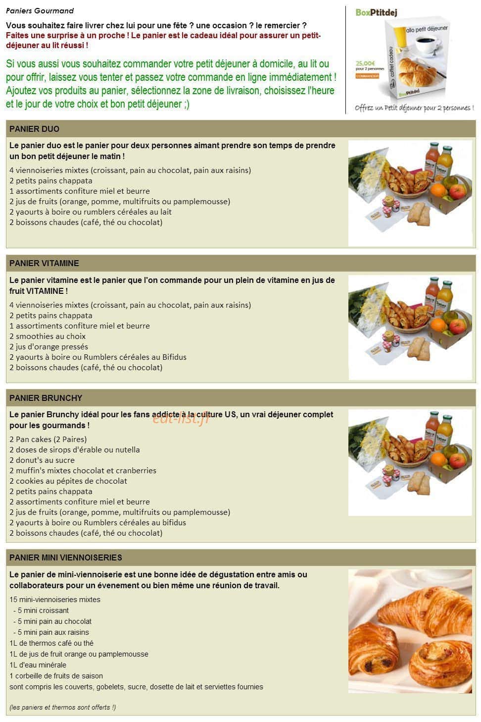 Allo Petit Déjeuner — carte page 3