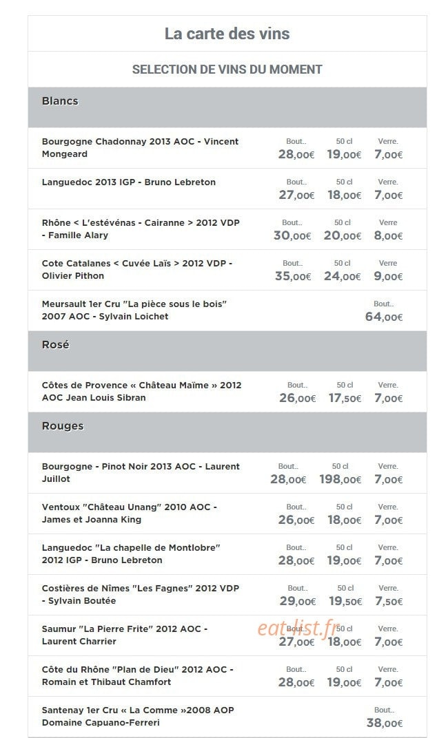 Bistrot Quai — carte page 4