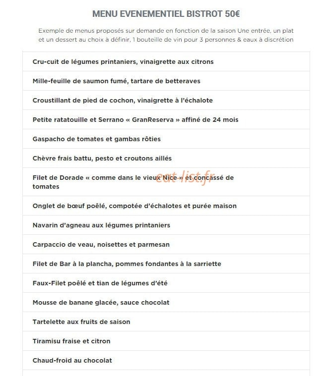 Bistrot Quai — carte page 2