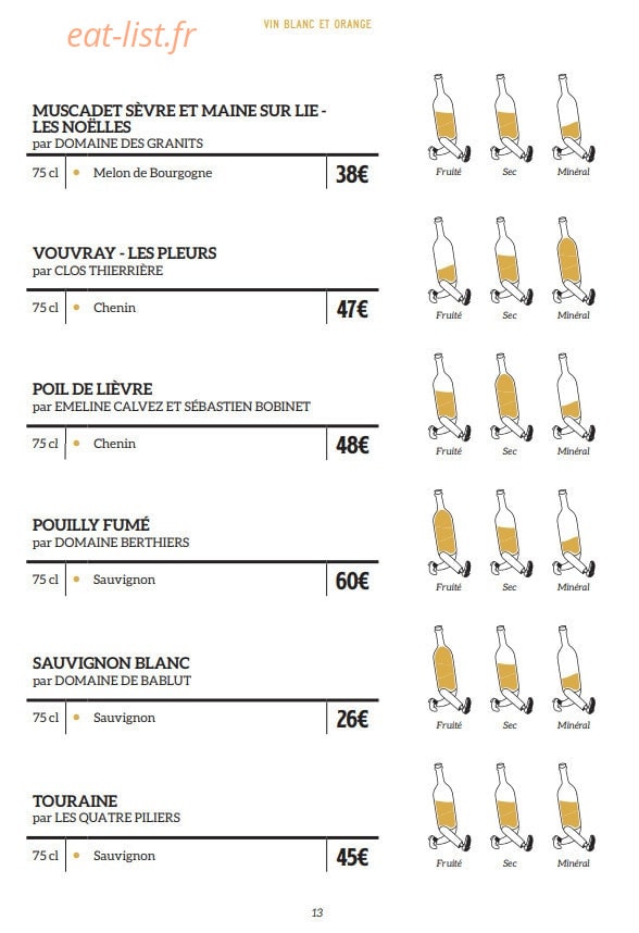 Brasserie Charlie — carte page 21