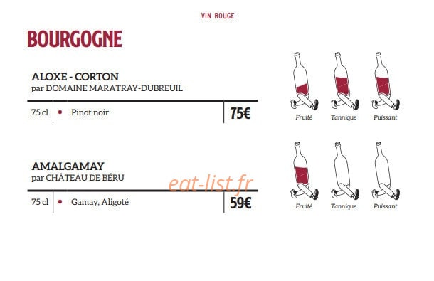 Brasserie Charlie — carte page 29